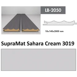 Profil Zidni MDF LB-2050 SupraMat Sahara Cream (3019) 2800x140x18mm ( 026-054 )