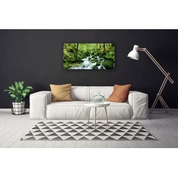 tulup.si Slika na platnu Forest stream river falls 100x50 cm