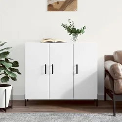 Komoda bijela 90x34x80 cm od konstruiranog drva
