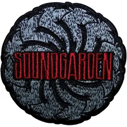 Soundgarden Logo Swirl B&W Iron-On Patch