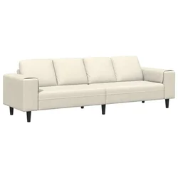 Vidaxl Dnevna soba kavč krema 250 x 77 x 76 cm