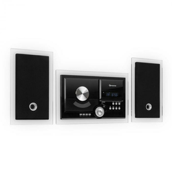 Auna Stereosonic, stereo sistem, stenska namestitev, CD-predvajalnik, USB, BT, črna barva (MG3-Stereosonic BK)