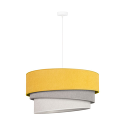 Duolla - Viseći luster na sajli TRIO 1xE27/15W/230V prečnik 45 cm žuta/siva/bela