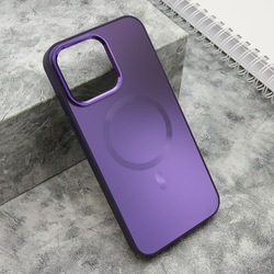 Maska COLOR METAL MagSafe za iPhone 15 Pro Max/ ljubičasta