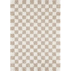 Bež/kremno bela preproga 80x150 cm Grida – ESTE