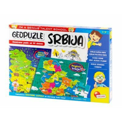 Liscaini Slagalica SR 60 pcs Geopuzle moja Srbija 2u1