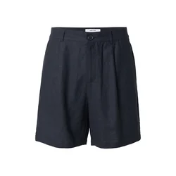 DAN FOX APPAREL Hlače z naborki Alan mornarska
