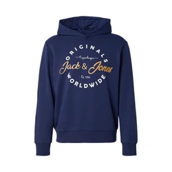 JACK & JONES Majica JWHMILO temno modra/gorčica/bela