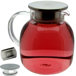 shumee Steklen vrč za vodo, sok, čaj, kavo, VROČ 1,2 l