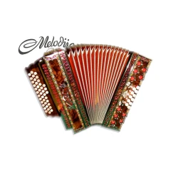 Diatonična harmonika 3/III 37+3,oreh korenina, A mano