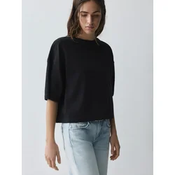 Pull&Bear Široka majica črna