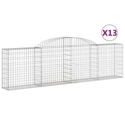 Lučne gabionske košare 13 kom 300x30x80/100cm pocinčano željezo
