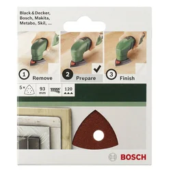 Bosch Set brusnih listova za delta-brusilicu 2609256A49, 5-delni, 93mm, G60