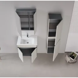 HANAH HOME Kupatilski ormarić sa umivaonikom i ogledalom (2 komada) Tivoli 65 690