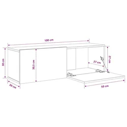 Zidni TV ormarići 2 kom hrast 100x30x30 cm konstruirano drvo