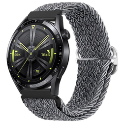 BStrap Braid Nylon pašček za Garmin Venu 2 Plus, gray black