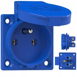 PCE 1040-0B Vtičnica z ozemljitveno loputo 16A 230V