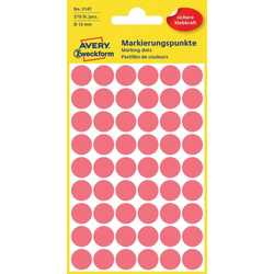 Avery Zweckform okrugle markirne etikete 3147, 12 mm, 270 komada, svijetlo crvene