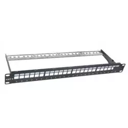 Mirsan Patch panel 19/1U, Modularni sa 24 slota (bez modula), MR.19P24P1U.01