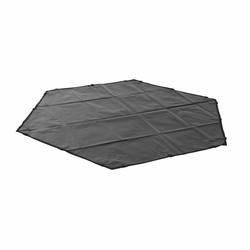 KE82708 Najlonska podloga za ogradu za pse sa zasenom, 8 delova, Crna, 57 x 56 cm