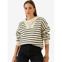 Bianco Lucci Pulover Pullover bež/črna