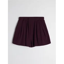 Sinsay - Plisirani skort sa dodatkom viskoze - mahagoni