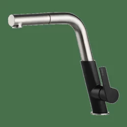 Deante Silia BQS B730 Kuhinjska slavina, Visokog pritiska, Inox-crna