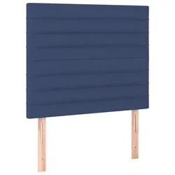 Vidaxl Vzglavje postelje modro 90x5x118/128 cm blago