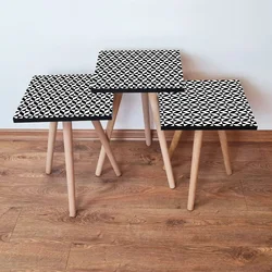 Hanah Home Set klub stočića 3Shp158, 3 komada, Šarena
