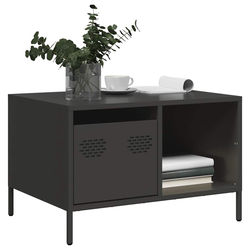 Stolić za kavu crni 68,5x50x43,5 cm od hladno valjanog čelika