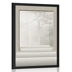 Plakat stopnice v raj Mid-Century - 60x90 black