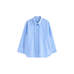 Lindex Majica za spanje modra / bela
