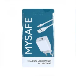 MySafe punjač - CH23A - 1m - Lightning kabel 2,5A - Bijela KP26675