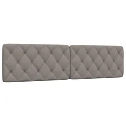 Vidaxl Blazina za vzglavje taupe 200 cm blago