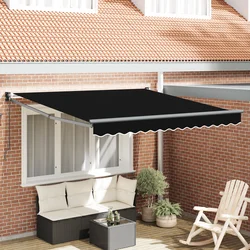 Povlačivi tende Crna 350 x 250 cm 100% Poliester i Aluminij