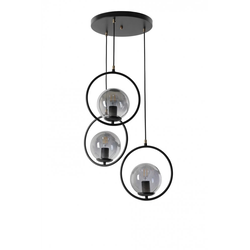Opviq Luster Ring 3 Lustera, Crni
