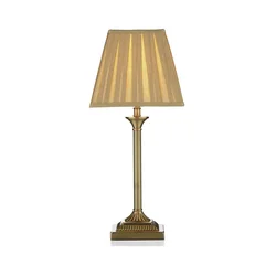 Där Lighting TAY4075-X - Stona lampa TAYLOR 1xE14/40W/230V bež/mesing