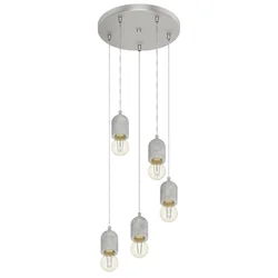 Eglo 95524 - Luster SILVARES 5xE27/60W/230V