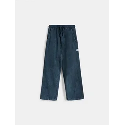 Reserved - Wide leg pantalone sa efektom ispranosti