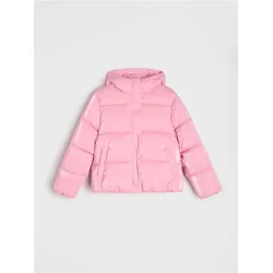 Sinsay - Puffer jakna s kapuljačom - roze