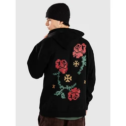Monet Skateboards Cross Stitch Collage moški pulover s kapuco black