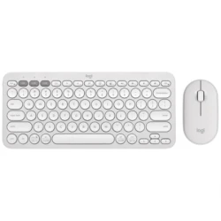 LOGITECH Pebble 2 Wireless Combo US tastatura + miš bela