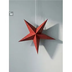 Sinsay - Viseća LED lampa u obliku zvezde - crvena