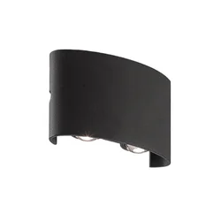 Zidna LED lampa 4W crne boje od aluminijuma