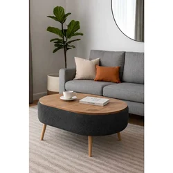 Hanah Home Luno klub sto 90 × 45 × 60 cm, antracit