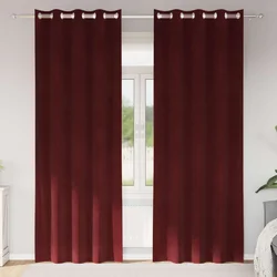 Zavjese za zamračivanje 2 pcs Vinska crvena 140 x 245 cm Baršun