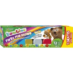 St.Majewski Barve za plakate BAMBINO 20 ml 12 barv + 1 gratis