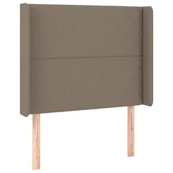 Vidaxl Vzglavje z ušesi taupe 103x16x118/128 cm blago
