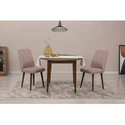Aberto Design Set trpezarijski sto i 2 trpezarijske stolice Vina 0900 Orah