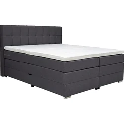 Carryhome POSTELJA BOXSPRING 160 cm x 200 cm , tekstil temno siva